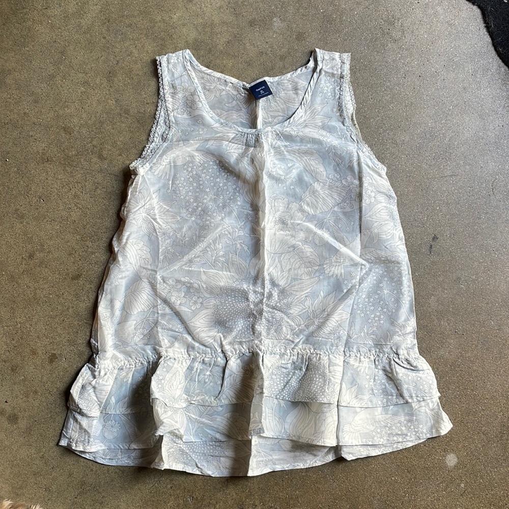 Girls XL Gap Kids camisole sheer with white gray